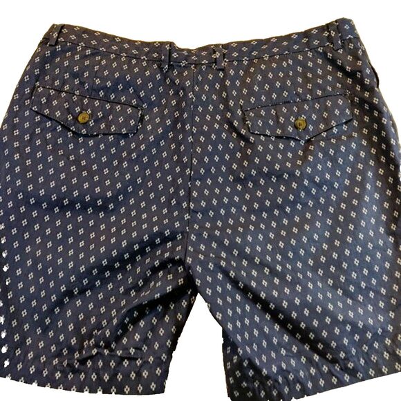 JF J.Ferrar Men's Dress Shorts Blue With Design Size 36 - Picture 2 of 5